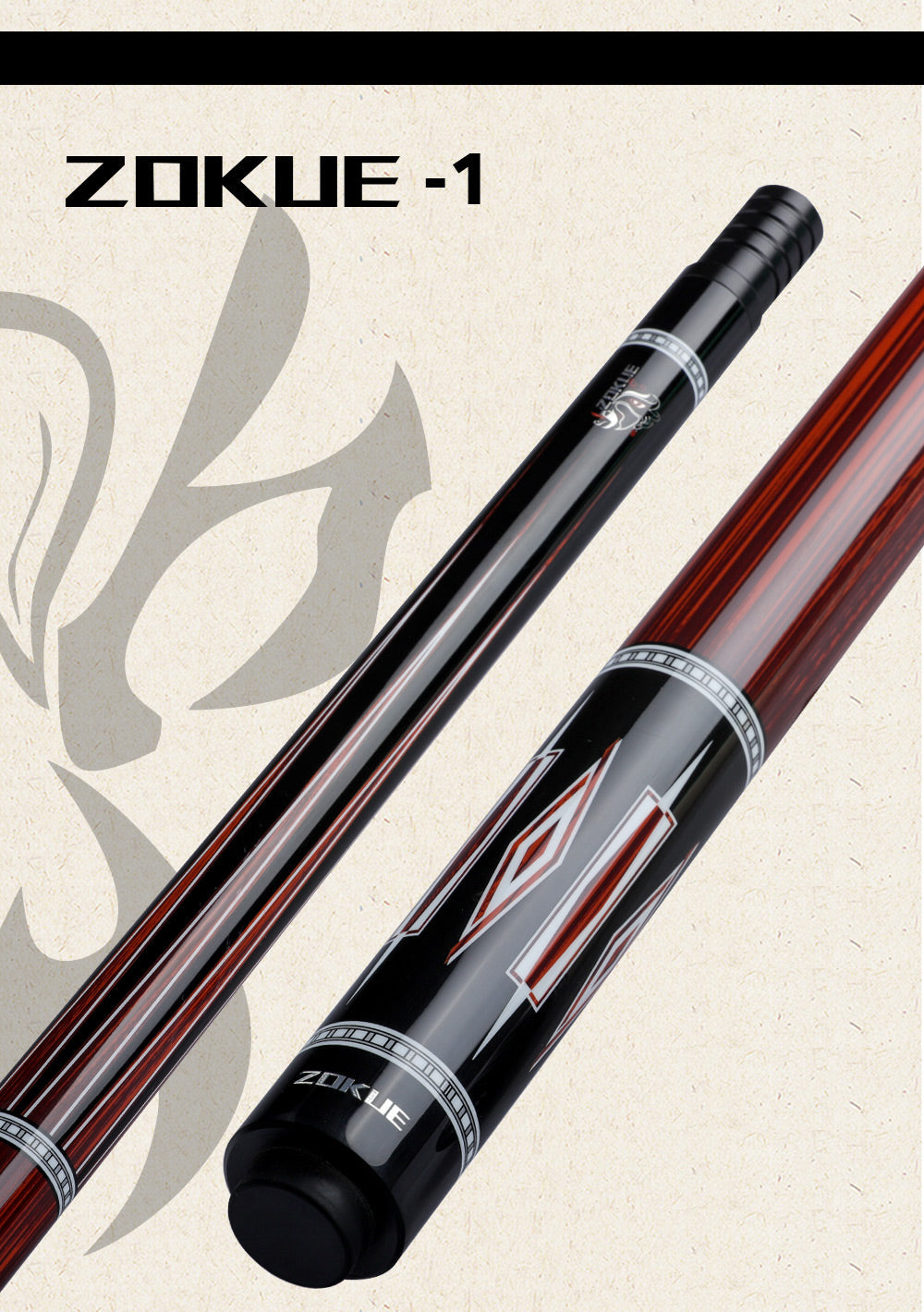 ZOKUE Carom Billiard Cue Korean 3 Cushion Cue 142 cm