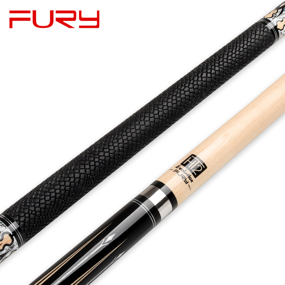 FURY DX-1/4 Billiard Pool Cue HT2 Maple Shaft Leather Handle 12.5mm Tiger Tip Quick Joint Handmade Kit