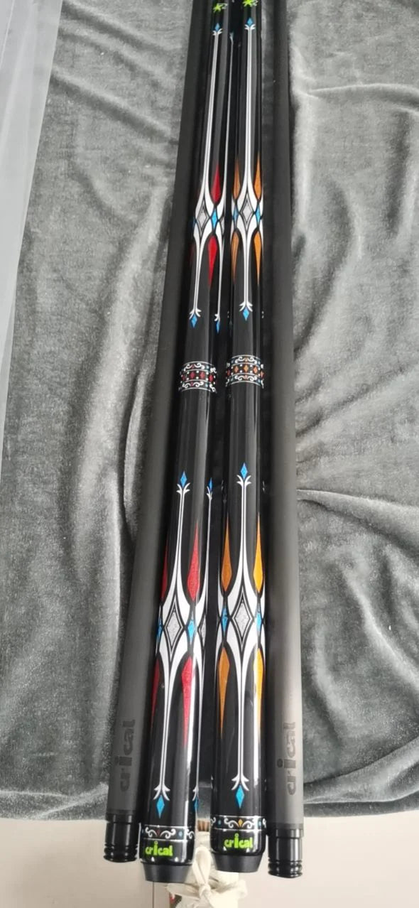 CRICAL Carbon Fiber Pool Cue Stick 11.5mm 12.5mm Uni-loc 3/8x8 Radial Pin Low Deflection Billiard Cue Stick Case Set