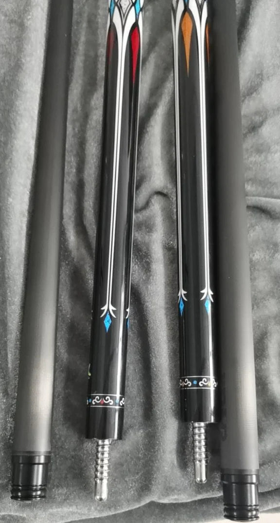 CRICAL Carbon Fiber Pool Cue Stick 11.5mm 12.5mm Uni-loc 3/8x8 Radial Pin Low Deflection Billiard Cue Stick Case Set