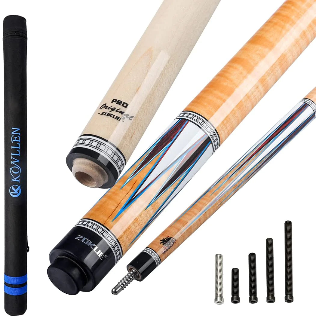 ZOKUE 3 Cushion Carom +KONLLEN 3 Cushion Carom Cue+ZOKUE Tip Tool